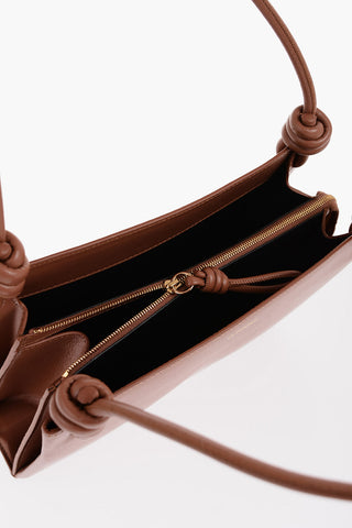 Leather Handbag with Knot Detailing