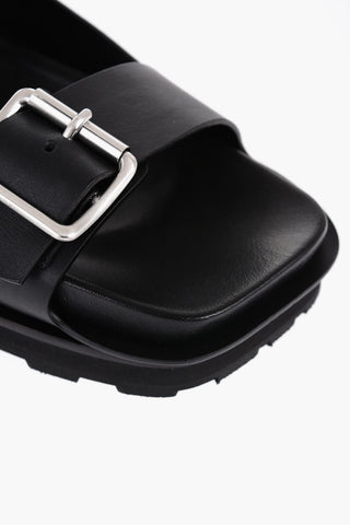 Sandali in Pelle con Doppia Fibbia