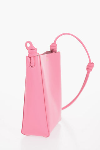 Leather Crossbody Bag with Knot Detail