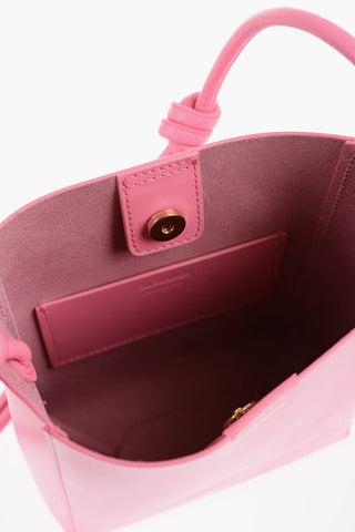 Leather Crossbody Bag with Knot Detail