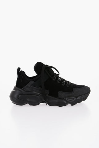 Sneakers in Suede HAIRY con Suola Chunky