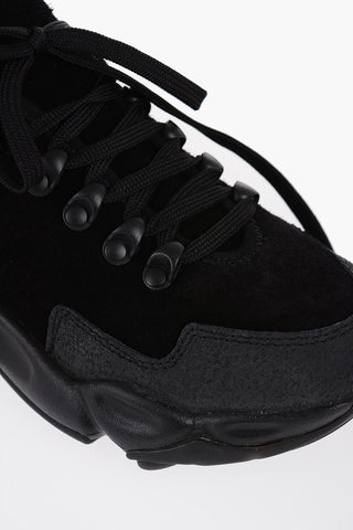 Sneakers in Suede HAIRY con Suola Chunky