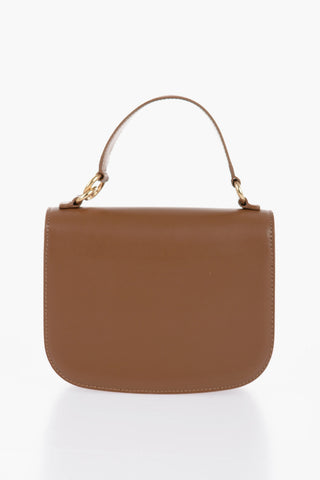 Leather HALO Handbag with Removable Shoulder Strap