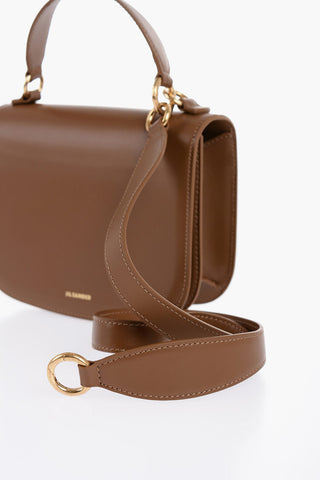 Leather HALO Handbag with Removable Shoulder Strap