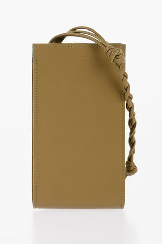 Leather Phone Case with Woven Shoulder Strap