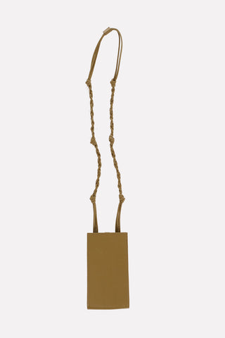 Leather Phone Case with Woven Shoulder Strap