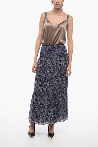 Gonna Floreale in Chiffon con Vita Elastica