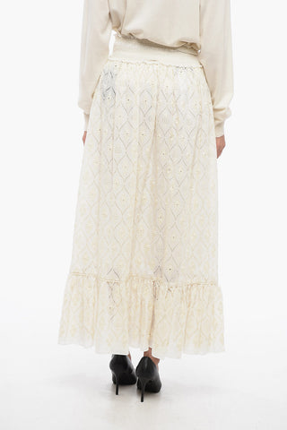 Sangallo Maxi Skirt with Elastic Wistband