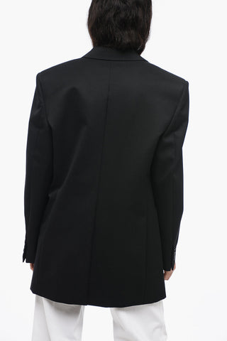 Blazer in Lana con Chiusura Metallica