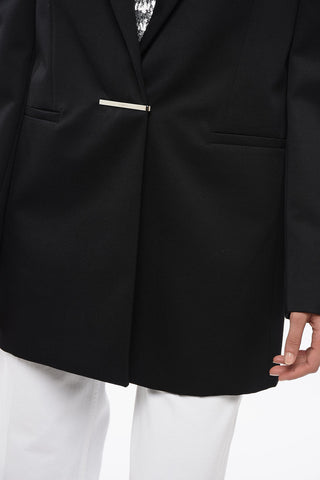 Blazer in Lana con Chiusura Metallica