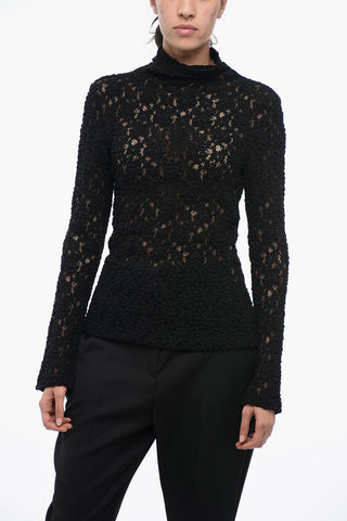 Embroidered Top with Button Closure