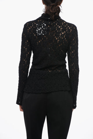 Embroidered Top with Button Closure