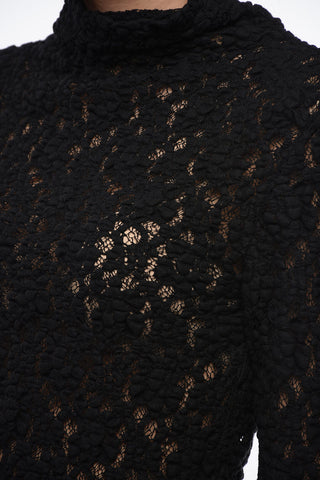 Embroidered Top with Button Closure