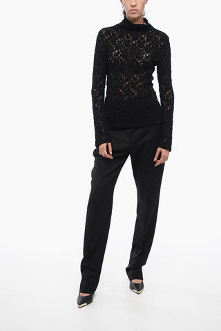 Embroidered Top with Button Closure