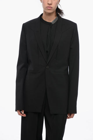 LUXOR Wool Blend FOGPOCKET Blazer with Double Split