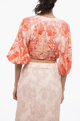 Linen LYRE Blouse with Puffed Sleeves
