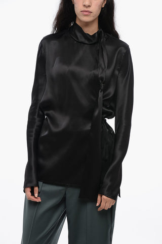 Blusa In Seta ERNESITNE con Dettaglio Tie Neck