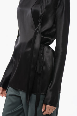 Blusa In Seta ERNESITNE con Dettaglio Tie Neck