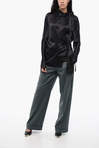 Blusa In Seta ERNESITNE con Dettaglio Tie Neck