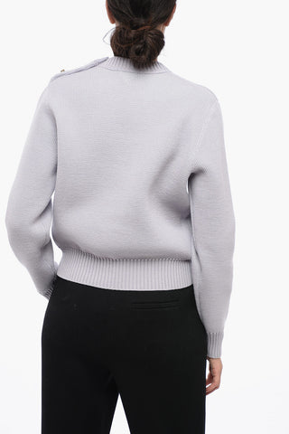 Wool Sweater with Metal Application