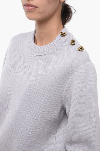 Wool Sweater with Metal Application