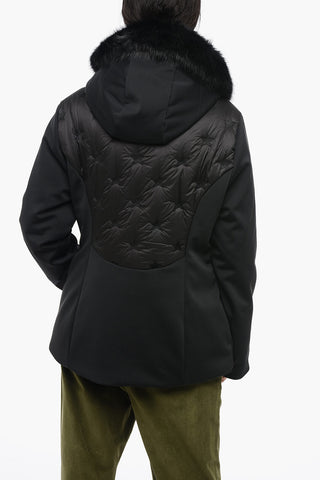 EA7 Embroidered Ski Jacket with Faux Four Detail
