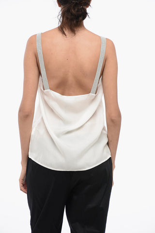 Silk Top with Jewel Straps