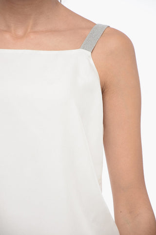 Silk Top with Jewel Straps