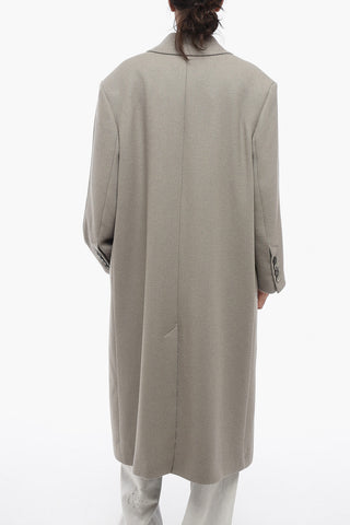 Twill Wool Coat with Flush Pockets