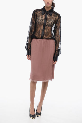 Double-layered Skirt with Lingerie Style