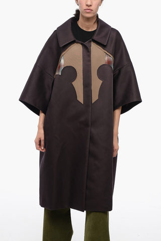 MM4 Patchwork Oversized Coat with 3/4 Sleeves