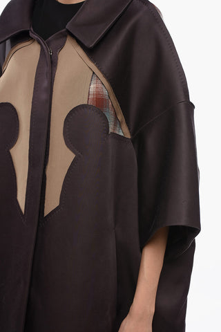MM4 Patchwork Oversized Coat with 3/4 Sleeves