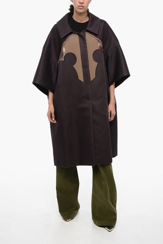 MM4 Patchwork Oversized Coat with 3/4 Sleeves