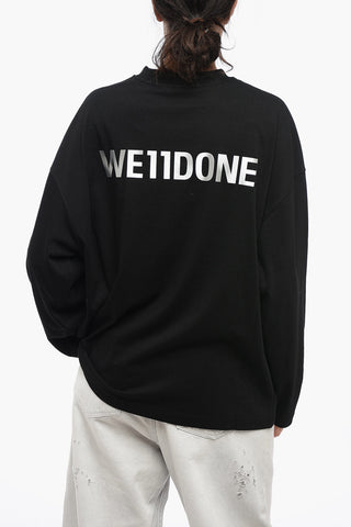 Long-Sleeved UNISEX Crewneck T-Shirt with Contrasting Logo