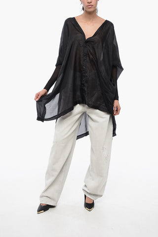 LIDO Cotton Chiffon ZERO Shirt with Cape Sleeves