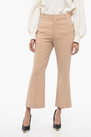 Pantaloni Crop a Una Pince