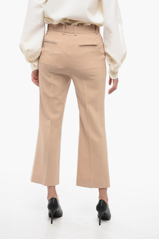 Front-pleated Cropped Pants