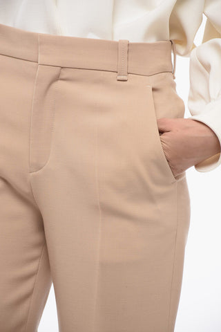 Pantaloni Crop a Una Pince