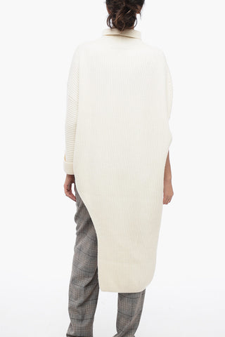 Knitted Sweater with Asymmetric Desing