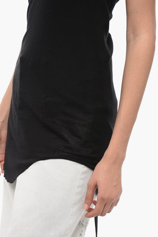 DRKSHDW Cotton Tank Top with Raw-cut Hem