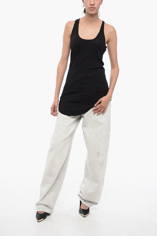 DRKSHDW Cotton Tank Top with Raw-cut Hem