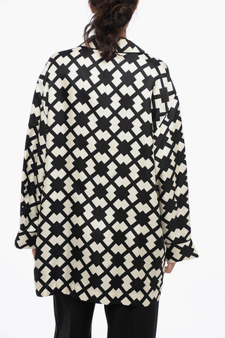 Camicia in Seta con Fantasia Rombi