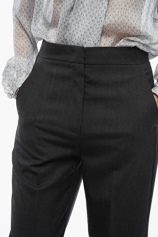 Pantaloni a Una Pince con Motivo Hopsack