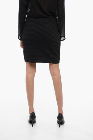 EMPORIO Jacquard Cotton Blend Pencil Skirt
