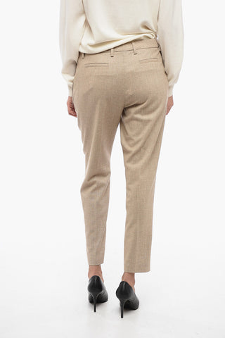 Cool Wool Pants with Shimmer Detail