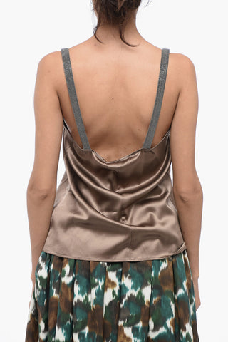 Silk Lingerie Top with Shimmer Detail