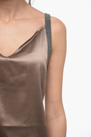 Silk Lingerie Top with Shimmer Detail