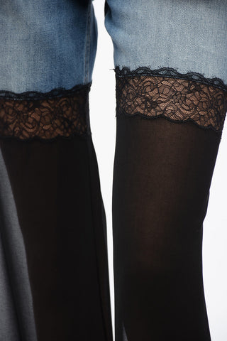 Straight Fit HYBRID Denims with Sheer Leg