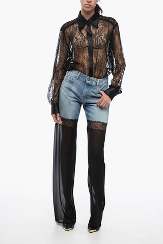 Straight Fit HYBRID Denims with Sheer Leg