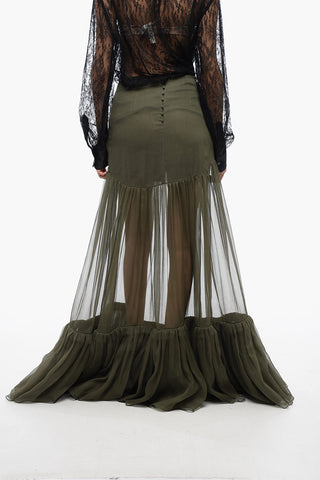 Gonna Maxi in Chiffon a Vita Alta